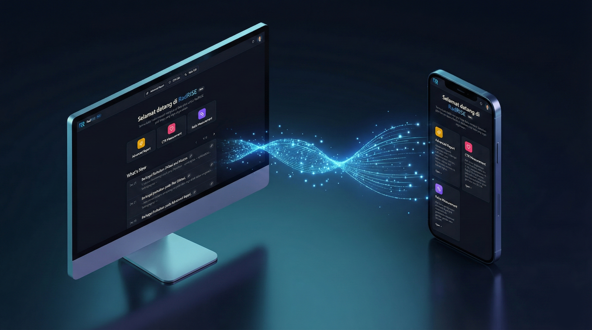 RadRISE on desktop and mobile devices with real-time sync