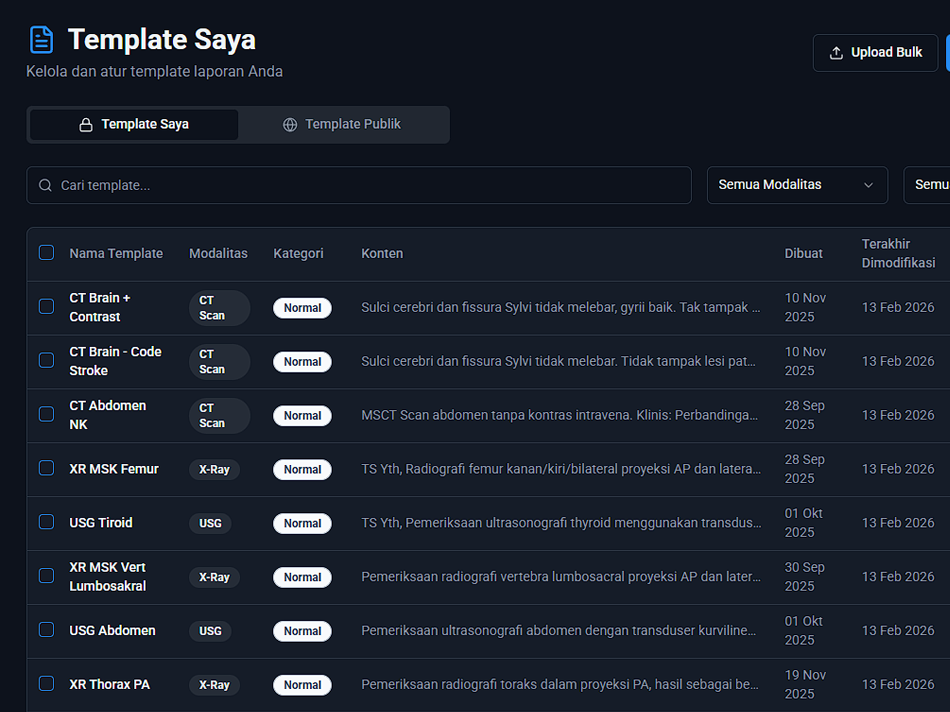 Template Tersimpan Rapi — Tidak Perlu Mencari-cari Lagi